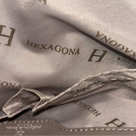 HEXAGONA PARIS POP Shoulder Tote Bag Cowhide Leather and Nylon - Picture 15 of 15